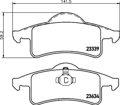 Brake Pad Set, disc brake HELLA PAGID 8DB 355 009-891