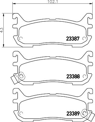 Brake Pad Set, disc brake HELLA PAGID 8DB 355 009-911