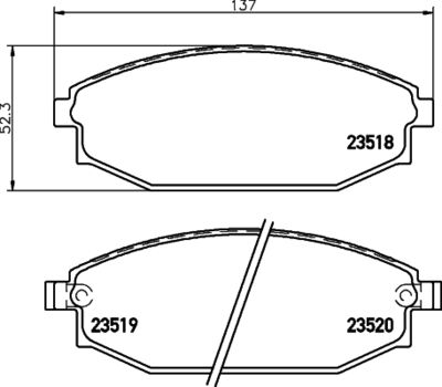 Brake Pad Set, disc brake HELLA PAGID 8DB 355 009-961