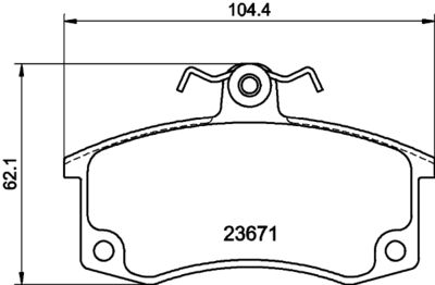 Brake Pad Set, disc brake HELLA PAGID 8DB 355 010-341