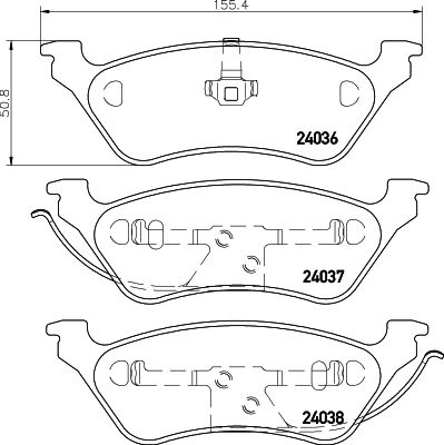 HELLA PAGID 8DB 355 011-061 Brake Pad Set, disc brake