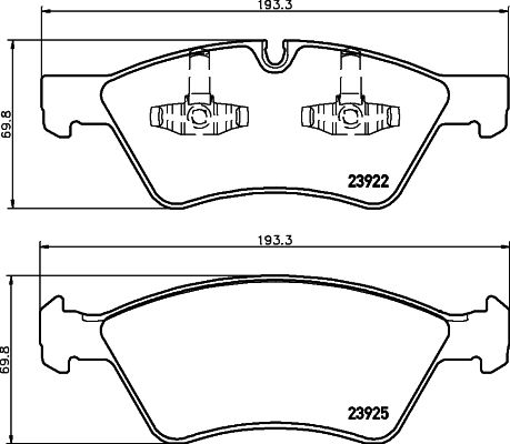 HELLA PAGID 8DB 355 012-011 Brake Pad Set, disc brake