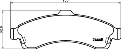 Brake Pad Set, disc brake HELLA PAGID 8DB 355 012-811
