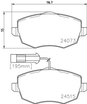 Brake Pad Set, disc brake HELLA PAGID 8DB 355 012-851