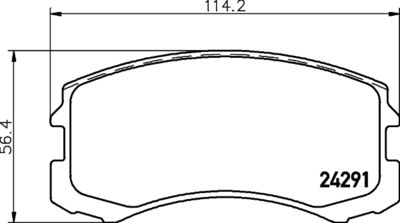 Brake Pad Set, disc brake HELLA PAGID 8DB 355 013-071
