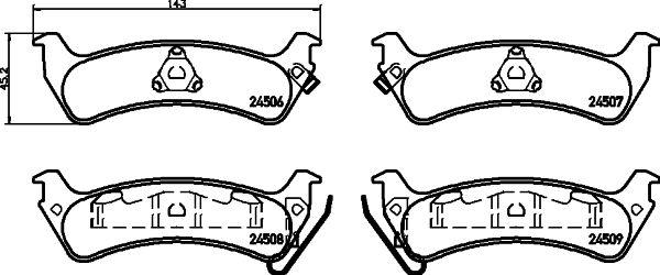 HELLA PAGID 8DB 355 013-091 Brake Pad Set, disc brake