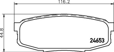 Brake Pad Set, disc brake HELLA PAGID 8DB 355 013-771