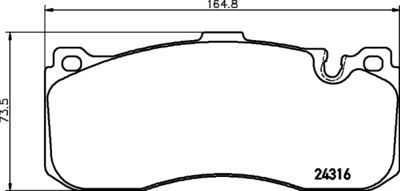 Brake Pad Set, disc brake HELLA PAGID 8DB 355 014-041