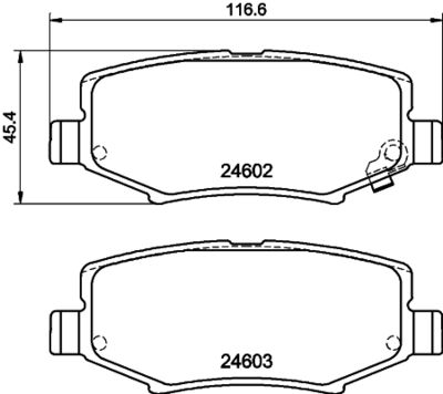 Brake Pad Set, disc brake HELLA PAGID 8DB 355 014-381