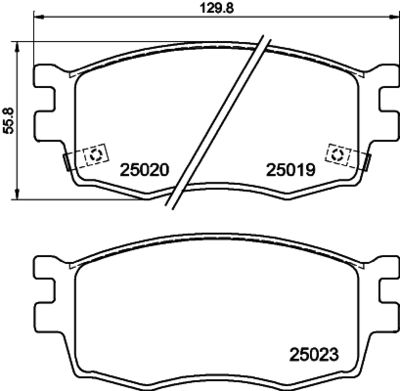 Brake Pad Set, disc brake HELLA PAGID 8DB 355 014-921