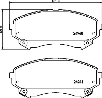 HELLA PAGID 8DB 355 015-141 Brake Pad Set, disc brake