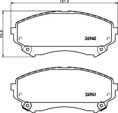 Brake Pad Set, disc brake HELLA PAGID 8DB 355 015-141