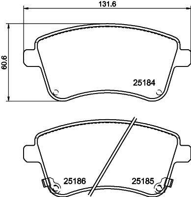 HELLA PAGID 8DB 355 015-331 Brake Pad Set, disc brake