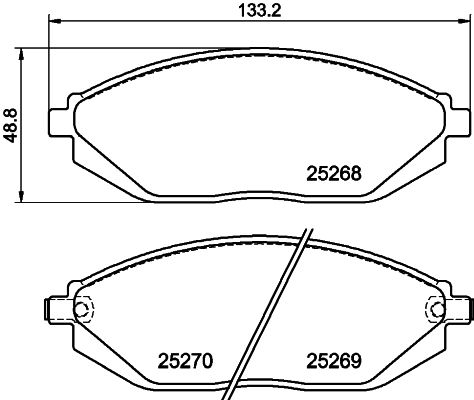HELLA PAGID 8DB 355 015-771 Brake Pad Set, disc brake