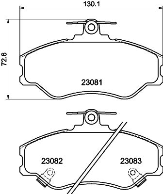 Brake Pad Set, disc brake HELLA PAGID 8DB 355 016-641