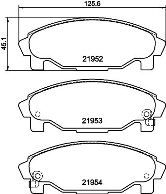 Brake Pad Set, disc brake HELLA PAGID 8DB 355 016-991