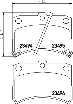 Brake Pad Set, disc brake HELLA PAGID 8DB 355 017-121