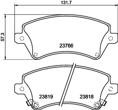 Brake Pad Set, disc brake HELLA PAGID 8DB 355 017-241