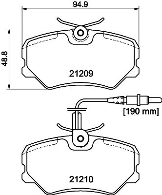 HELLA PAGID 8DB 355 017-741 Brake Pad Set, disc brake