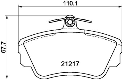 Brake Pad Set, disc brake HELLA PAGID 8DB 355 017-921