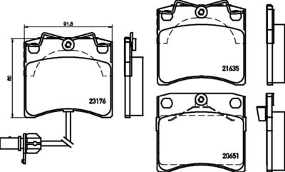 Brake Pad Set, disc brake HELLA PAGID 8DB 355 018-521