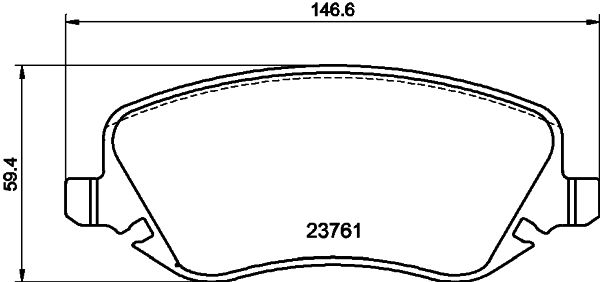 HELLA PAGID 8DB 355 018-761 Brake Pad Set, disc brake