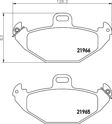 Brake Pad Set, disc brake HELLA PAGID 8DB 355 019-351