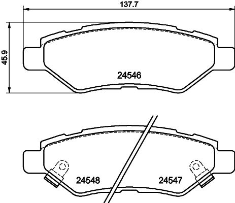 HELLA PAGID 8DB 355 020-011 Brake Pad Set, disc brake