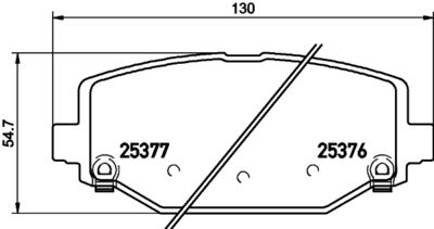 Brake Pad Set, disc brake HELLA PAGID 8DB 355 020-311