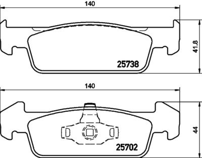 Brake Pad Set, disc brake HELLA PAGID 8DB 355 020-421