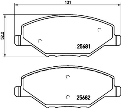 Brake Pad Set, disc brake HELLA PAGID 8DB 355 020-521