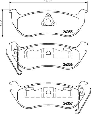 Brake Pad Set, disc brake HELLA PAGID 8DB 355 020-631