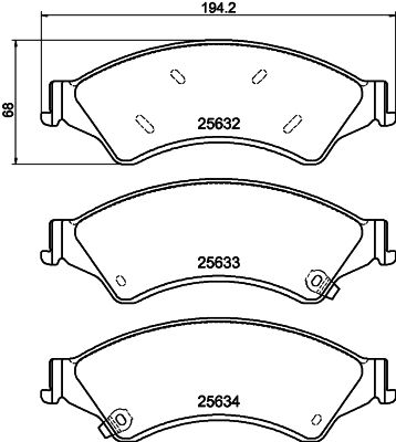 Brake Pad Set, disc brake HELLA PAGID 8DB 355 020-781