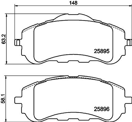HELLA PAGID 8DB 355 021-321 Brake Pad Set, disc brake