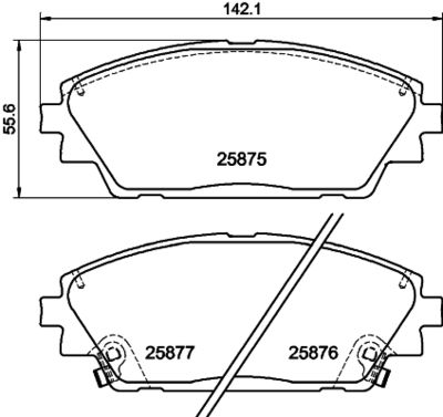 Brake Pad Set, disc brake HELLA PAGID 8DB 355 021-421