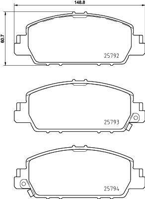 Brake Pad Set, disc brake HELLA PAGID 8DB 355 021-471