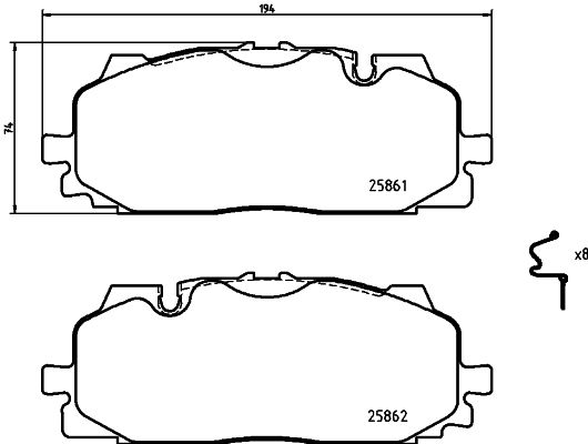 HELLA PAGID 8DB 355 021-641 Brake Pad Set, disc brake