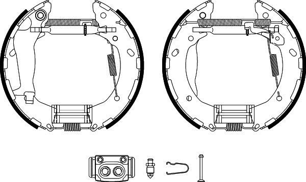 HELLA PAGID 8DB 355 022-551 Brake Shoe Set