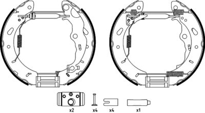 Brake Shoe Set HELLA PAGID 8DB 355 022-861