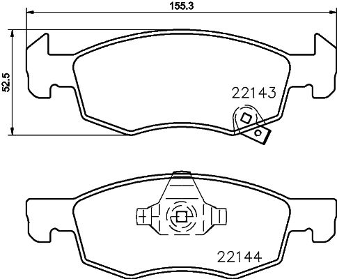 HELLA PAGID 8DB 355 023-261 Brake Pad Set, disc brake