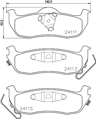 Brake Pad Set, disc brake HELLA PAGID 8DB 355 024-681