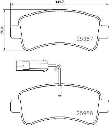 HELLA PAGID 8DB 355 024-871 Brake Pad Set, disc brake