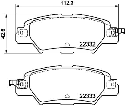 Brake Pad Set, disc brake HELLA PAGID 8DB 355 025-461