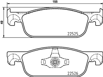 Brake Pad Set, disc brake HELLA PAGID 8DB 355 025-471