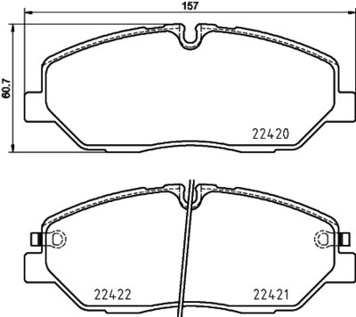 Brake Pad Set, disc brake HELLA PAGID 8DB 355 025-751