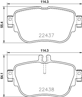 Brake Pad Set, disc brake HELLA PAGID 8DB 355 025-781