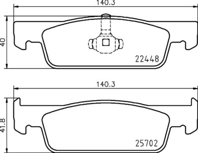 Brake Pad Set, disc brake HELLA PAGID 8DB 355 031-551