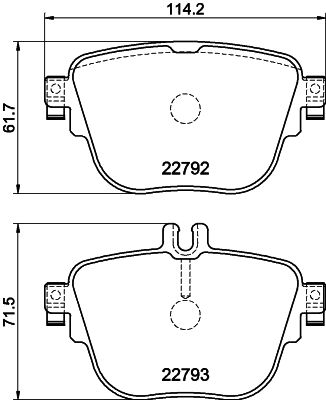 Brake Pad Set, disc brake HELLA PAGID 8DB 355 032-161