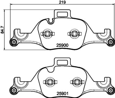 Brake Pad Set, disc brake HELLA PAGID 8DB 355 036-531