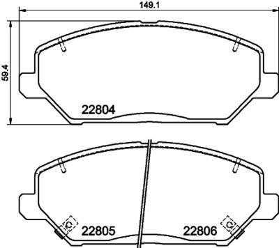Brake Pad Set, disc brake HELLA PAGID 8DB 355 037-881